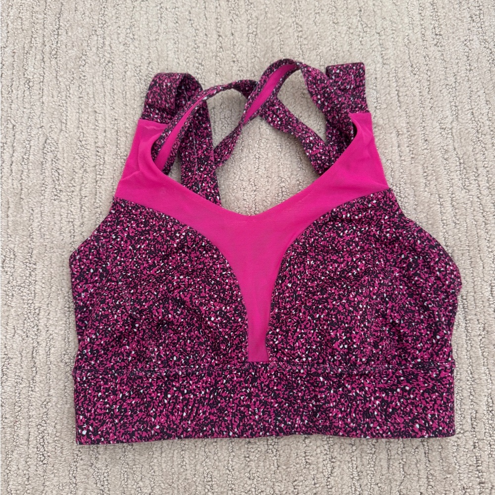 lululemon athletica Pink and Black Sports Bra